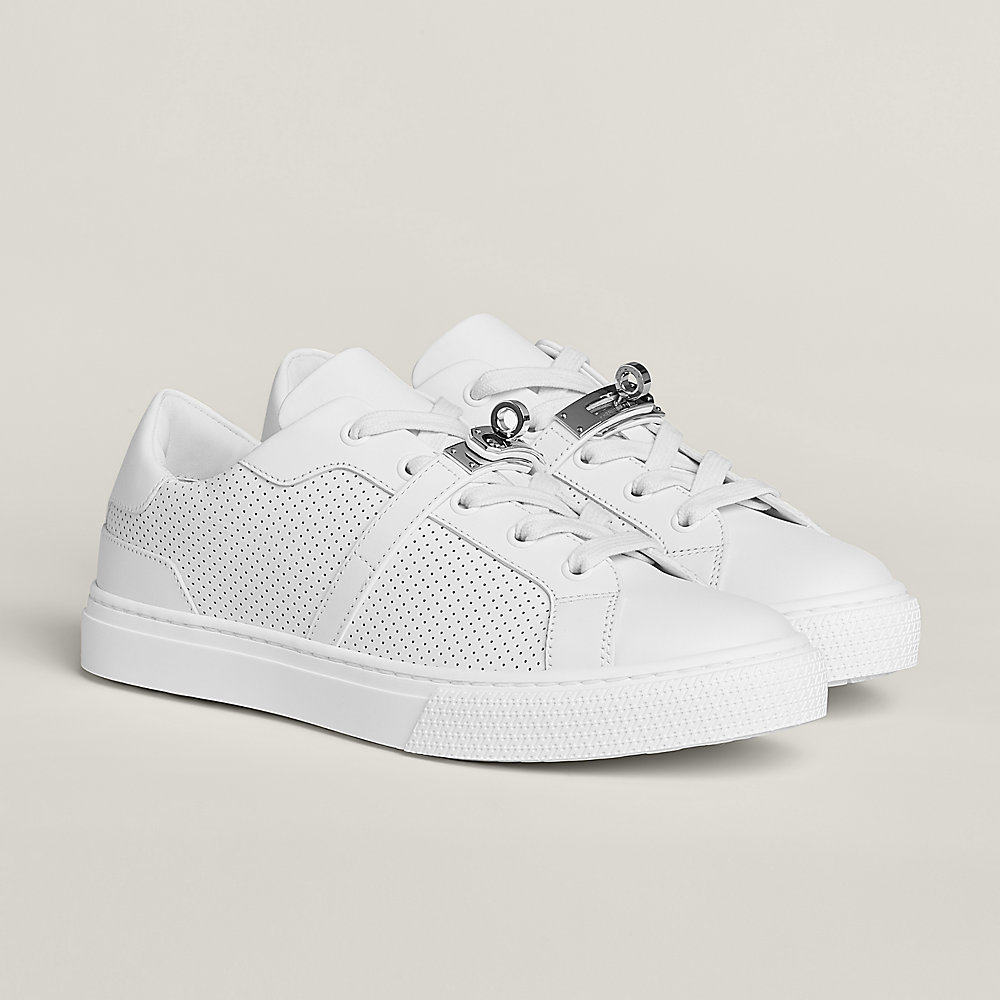 Hermes discount white sneakers